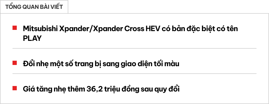 Mitsubishi Xpander HEV có bản đặc biệt: Thêm kit thể thao, phối màu tương phản, về Việt Nam dễ gây chú ý- Ảnh 1.
