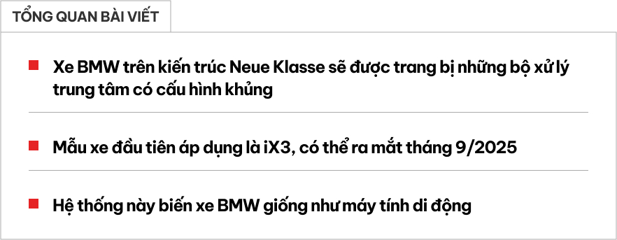 Xe BMW mới ra mắt từ năm nay sẽ có ‘não bộ siêu trí tuệ’: Mạnh gấp 20 lần, hơn 1.000 mô-đun phần mềm, 20GB dữ liệu- Ảnh 1.