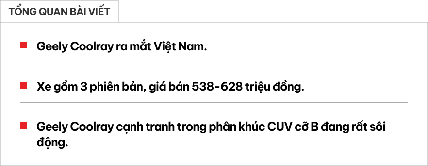 Geely Coolray chốt giá từ 538 triệu đồng - Liệu có cơ hội tại Việt Nam?- Ảnh 1.