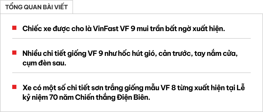 'VinFast VF 9 mui trần lần' đầu lộ diện: Mặt trước có điểm mới lạ, màu sơn hé lộ mục đích sử dụng đặc biệt- Ảnh 1.