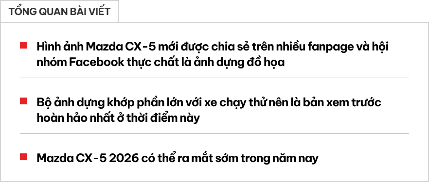 Thực hư bộ ảnh Mazda CX-5 mới đẹp long lanh gây xôn xao MXH: Đầu khác hẳn đời cũ, logo đuôi kiểu Lexus- Ảnh 1.