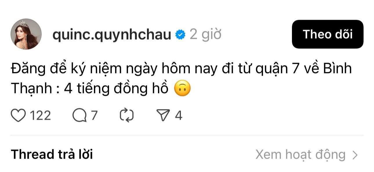 &Aacute; hậu Quỳnh Ch&acirc;u xin lỗi về b&agrave;i đăng kẹt xe ngay dịp Đại lễ 30/4- Ảnh 1.