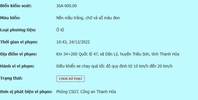 Chủ xe c&oacute; biển số ngũ qu&yacute; d&iacute;nh 46 lỗi phạt nguội, cần nhanh ch&oacute;ng nộp phạt- Ảnh 1.