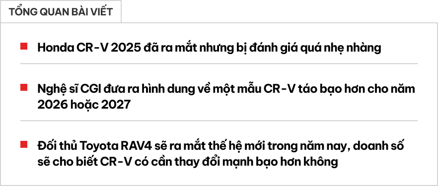 Honda CR-V mới mà ‘cứng’ như thế này thì có thể hot hơn, thêm cạnh tranh CX-5, RAV4- Ảnh 1. Honda CR-V mới mà ‘cứng’ như thế này thì có thể hot hơn, thêm cạnh tranh CX-5, RAV4- Ảnh 1.