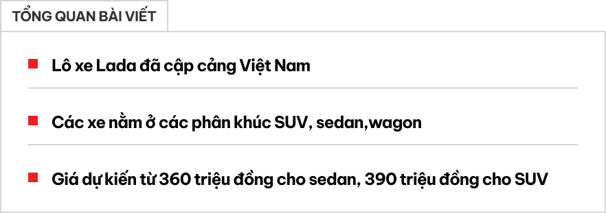 Ảnh thực tế lô ô tô Nga giá dự kiến từ 360 triệu đồng đã về Việt Nam: Có SUV kiểu Jimny, sedan cùng cỡ Attrage- Ảnh 1. Ảnh thực tế lô ô tô Nga giá dự kiến từ 360 triệu đồng đã về Việt Nam: Có SUV kiểu Jimny, sedan cùng cỡ Attrage- Ảnh 1.