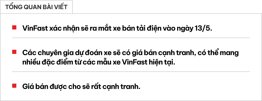 Dự đoán xe tải điện VinFast: Giá dưới 300 triệu đồng thì 'Su cóc đắp chiếu', đầu VF 3 nhưng chạy như VF 5 với 2 động cơ?- Ảnh 1. Dự đoán xe tải điện VinFast: Giá dưới 300 triệu đồng thì 'Su cóc đắp chiếu', đầu VF 3 nhưng chạy như VF 5 với 2 động cơ?- Ảnh 1.
