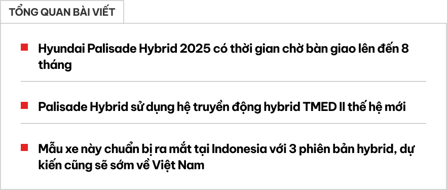 Hyundai Palisade 2025 ‘cháy’ hàng, người mua phải xếp hàng chờ 8 tháng, sắp tới về ĐNÁ dễ rất đắt khách- Ảnh 1. Hyundai Palisade 2025 ‘cháy’ hàng, người mua phải xếp hàng chờ 8 tháng, sắp tới về ĐNÁ dễ rất đắt khách- Ảnh 1.