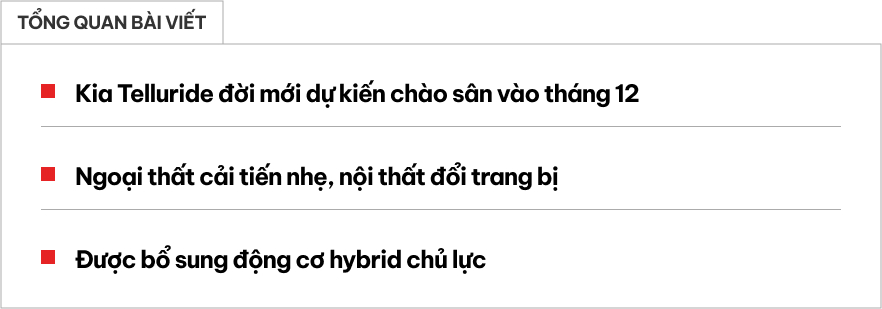 Dự đoán Kia Telluride thế hệ mới: Giá quy đổi khoảng từ 1 tỷ đồng, đèn trước và mâm xe có nét giống Carnival, thêm bản hybrid, ra mắt cuối năm- Ảnh 1. Dự đoán Kia Telluride thế hệ mới: Giá quy đổi khoảng từ 1 tỷ đồng, đèn trước và mâm xe có nét giống Carnival, thêm bản hybrid, ra mắt cuối năm- Ảnh 1.