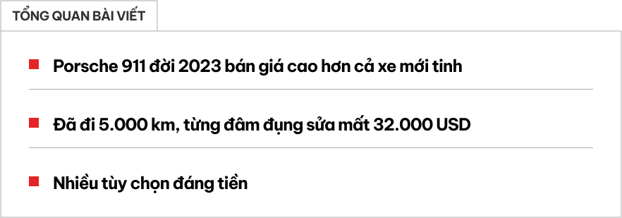 Chiếc Porsche bị đâm, sửa hết hơn 800 triệu đồng nhưng bán lại đắt hơn xe mới, lý do đến từ một số chi tiết hàng thửa- Ảnh 1. Chiếc Porsche bị đâm, sửa hết hơn 800 triệu đồng nhưng bán lại đắt hơn xe mới, lý do đến từ một số chi tiết hàng thửa- Ảnh 1.