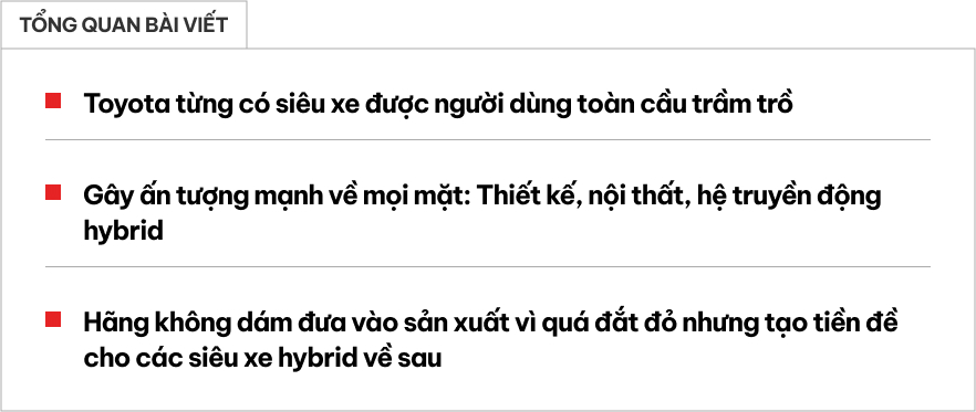 Hóa ra Toyota từng có siêu xe độc đáo thế này: Cửa cánh chim, nội thất như McLaren F1, máy RX hybrid- Ảnh 1. Hóa ra Toyota từng có siêu xe độc đáo thế này: Cửa cánh chim, nội thất như McLaren F1, máy RX hybrid- Ảnh 1.
