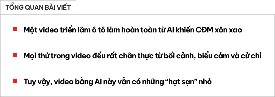 Triển lãm ô tô ‘hoành tráng’ này hoàn toàn do AI tạo ra, đáng sợ là bạn khó có thể phát hiện được- Ảnh 1. Triển lãm ô tô ‘hoành tráng’ này hoàn toàn do AI tạo ra, đáng sợ là bạn khó có thể phát hiện được- Ảnh 1.