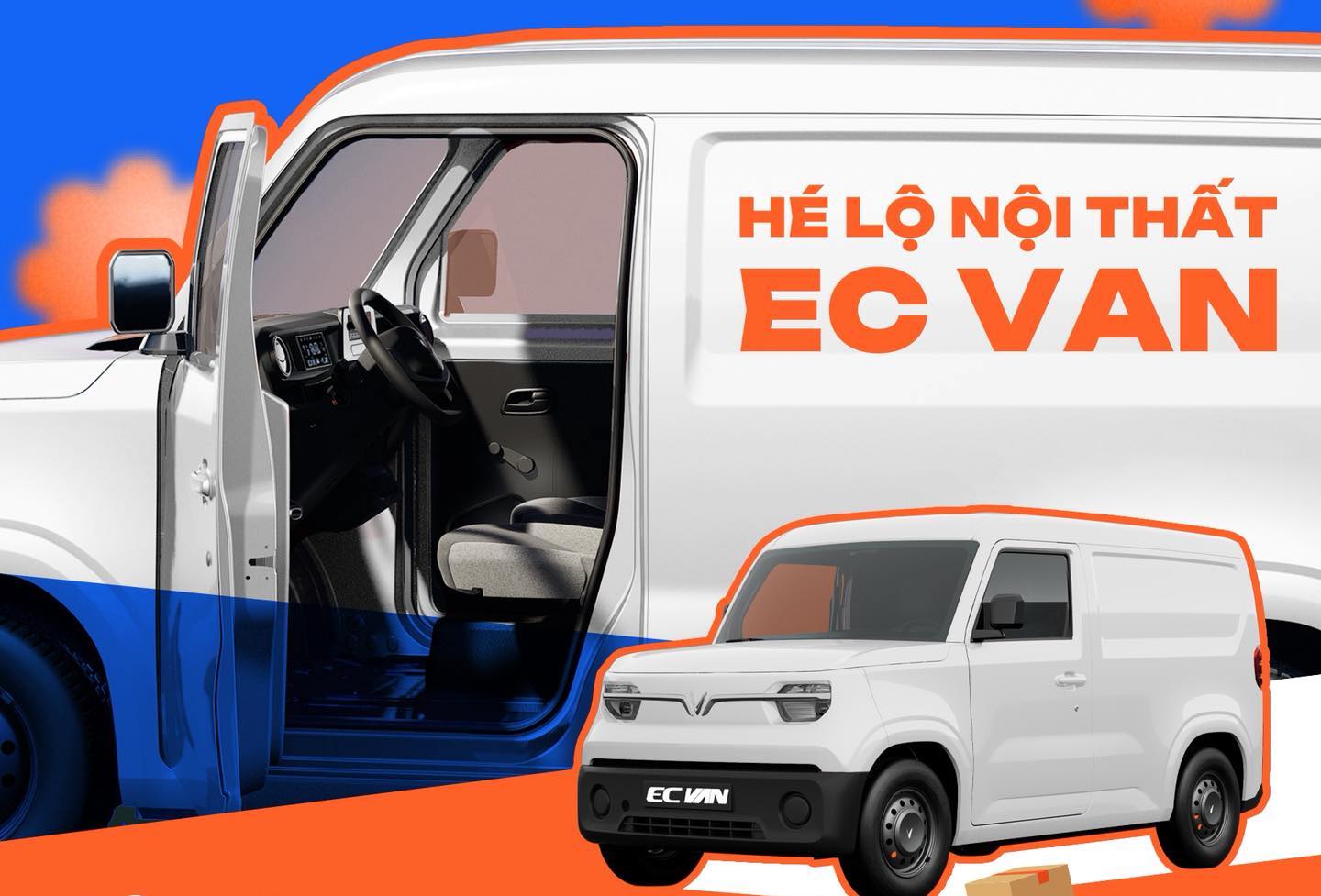 VinFast EC Van lần đầu có ảnh nội thất: Có điểm giống VF 3, 2 màn hình, kính 'quay tay'- Ảnh 3.