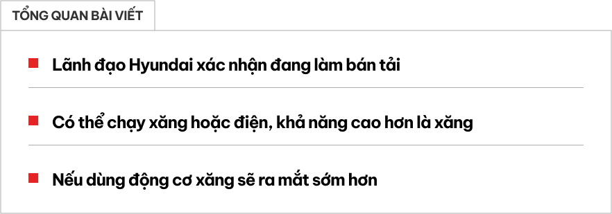 Sếp Hyundai xác nhận hãng đang phát triển bán tải hoàn toàn mới đấu Ranger, Hilux- Ảnh 1. Sếp Hyundai xác nhận hãng đang phát triển bán tải hoàn toàn mới đấu Ranger, Hilux- Ảnh 1.