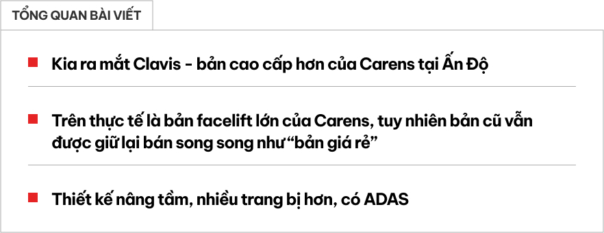 Kia Carens Clavis ra mắt: Nội thất sang hơn, có ADAS, thêm động cơ mới, nếu về Việt Nam có thể cải thiện doanh số, cạnh tranh Veloz, Xpander- Ảnh 1. Kia Carens Clavis ra mắt: Nội thất sang hơn, có ADAS, thêm động cơ mới, nếu về Việt Nam có thể cải thiện doanh số, cạnh tranh Veloz, Xpander- Ảnh 1.