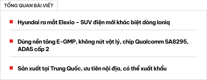Hyundai Elexio ra mắt: Dáng bo tròn khác hẳn Santa Fe, Palisade, chạy hơn 700km/sạc- Ảnh 1. Hyundai Elexio ra mắt: Dáng bo tròn khác hẳn Santa Fe, Palisade, chạy hơn 700km/sạc- Ảnh 1.