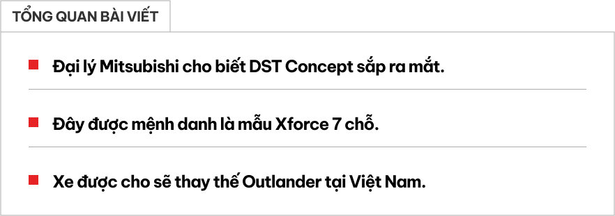 Rộ tin Xforce 7 chỗ bản concept sắp về Việt Nam: Rộng đường thay thế Outlander, hoàn thiện ‘kiềng 3 chân’ của Mitsubishi VN- Ảnh 1. Rộ tin Xforce 7 chỗ bản concept sắp về Việt Nam: Rộng đường thay thế Outlander, hoàn thiện ‘kiềng 3 chân’ của Mitsubishi VN- Ảnh 1.