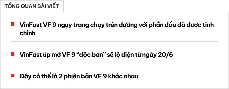VinFast VF 9 với thiết kế mới lộ diện trên đường, dễ là bản nâng cấp, hãng úp mở thêm ‘độc bản’ sắp ra mắt ngay tháng này- Ảnh 1.