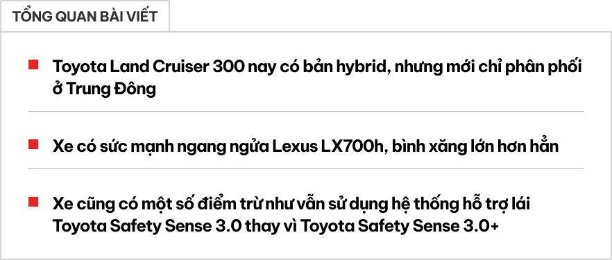 Toyota Land Cruiser thêm bản hybrid: Mạnh ngang Lexus LX 700h, bình xăng lớn, pin chịu được khắc nghiệt để off-road- Ảnh 1. Toyota Land Cruiser thêm bản hybrid: Mạnh ngang Lexus LX 700h, bình xăng lớn, pin chịu được khắc nghiệt để off-road- Ảnh 1.