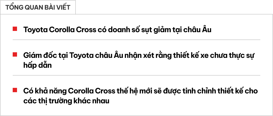 Sếp Toyota thừa nhận Corolla Cross mới vẫn chưa hoàn hảo, cần cải thiện một yếu tố nếu muốn bán tốt hơn ở thị trường này- Ảnh 1. Sếp Toyota thừa nhận Corolla Cross mới vẫn chưa hoàn hảo, cần cải thiện một yếu tố nếu muốn bán tốt hơn ở thị trường này- Ảnh 1.