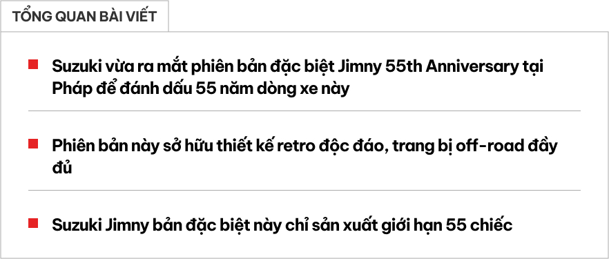 Suzuki Jimny có bản đặc biệt trước khi rời một thị trường: Độ nhẹ nhưng chất, khách Việt có thể tham khảo để làm mới xe mình- Ảnh 1. Suzuki Jimny có bản đặc biệt trước khi rời một thị trường: Độ nhẹ nhưng chất, khách Việt có thể tham khảo để làm mới xe mình- Ảnh 1.