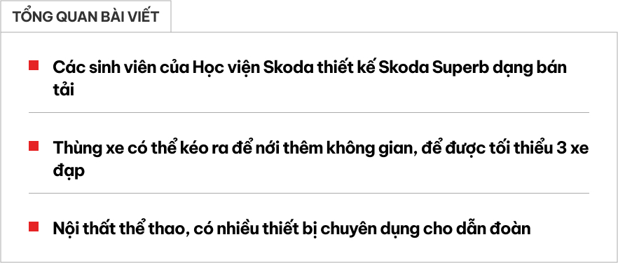 Chiếc Skoda này trông rất sedan nhưng thực chất là bán tải: Mạnh hơn 200hp, thùng kéo dài ra được, chở vài chiếc xe đạp cùng lúc- Ảnh 1.