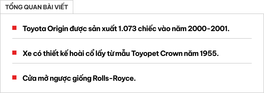 Đây là chiếc Toyota đặc biệt mà không nhiều người biết: Sản xuất năm 2000 nhưng thiết kế hoài cổ, cửa mở ngược như Rolls-Royce, có chi tiết giống 911 Targa, động cơ lấy từ Lexus- Ảnh 1. Đây là chiếc Toyota đặc biệt mà không nhiều người biết: Sản xuất năm 2000 nhưng thiết kế hoài cổ, cửa mở ngược như Rolls-Royce, có chi tiết giống 911 Targa, động cơ lấy từ Lexus- Ảnh 1.