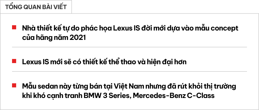 Lexus IS từng bán ở Việt Nam sẽ có diện mạo mới thể thao hơn hẳn để cạnh tranh C-Class, 3 Series?- Ảnh 1.