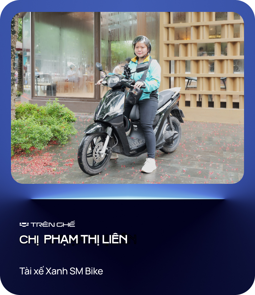 Nữ tài xế Xanh SM Bike: ‘22,5 triệu/tháng, 10 tiếng/ngày, chuyển sang xe điện thấy khỏe hơn vì…’- Ảnh 1. Nữ tài xế Xanh SM Bike: ‘22,5 triệu/tháng, 10 tiếng/ngày, chuyển sang xe điện thấy khỏe hơn vì…’- Ảnh 1.