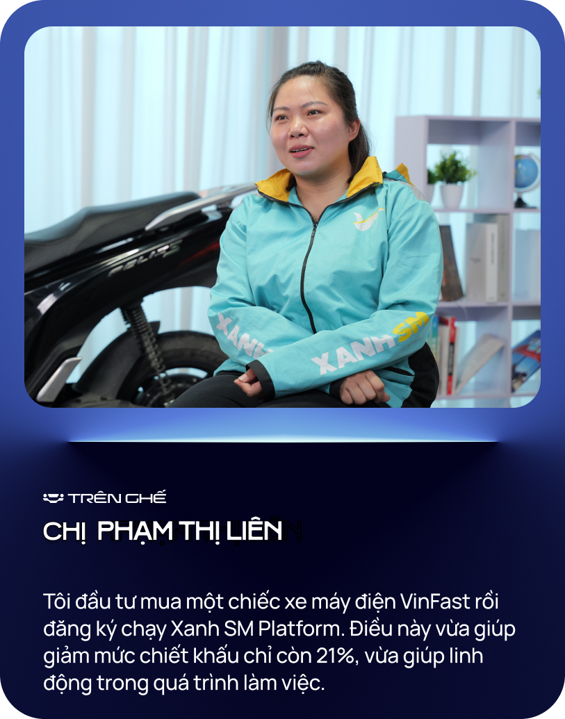 Nữ tài xế Xanh SM Bike: ‘22,5 triệu/tháng, 10 tiếng/ngày, chuyển sang xe điện thấy khỏe hơn vì…’- Ảnh 3. Nữ tài xế Xanh SM Bike: ‘22,5 triệu/tháng, 10 tiếng/ngày, chuyển sang xe điện thấy khỏe hơn vì…’- Ảnh 3.