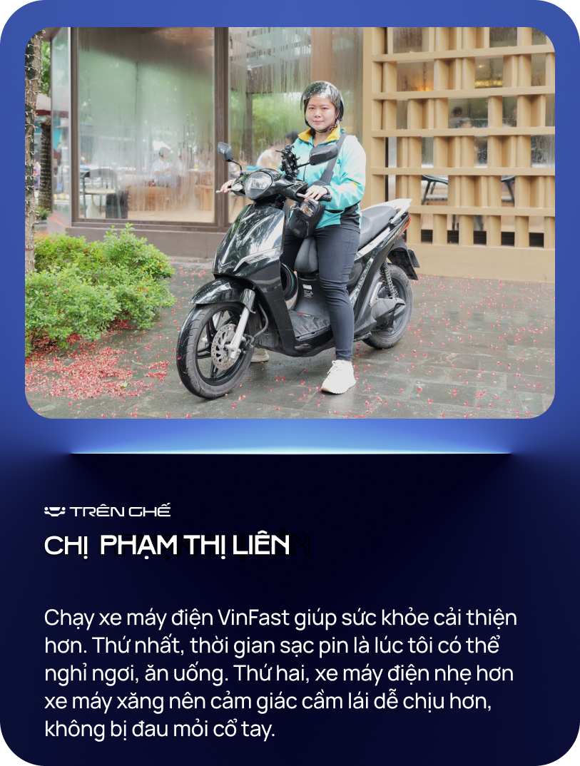 Nữ tài xế Xanh SM Bike: ‘22,5 triệu/tháng, 10 tiếng/ngày, chuyển sang xe điện thấy khỏe hơn vì…’- Ảnh 4. Nữ tài xế Xanh SM Bike: ‘22,5 triệu/tháng, 10 tiếng/ngày, chuyển sang xe điện thấy khỏe hơn vì…’- Ảnh 4.