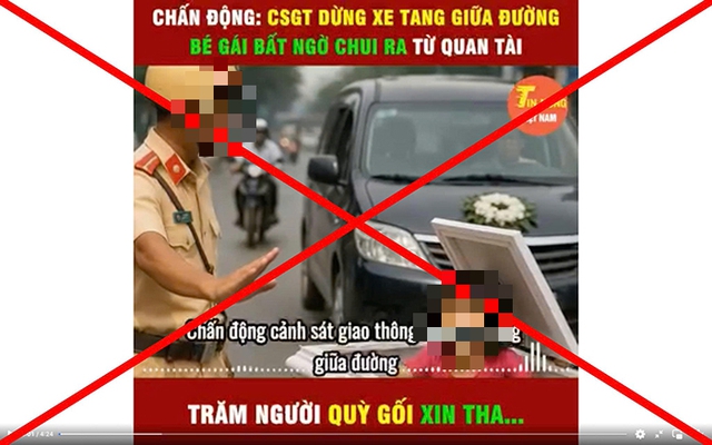 Sự thật về clip "CSGT dừng xe tang giữa đường, bé gái bất ngờ chui ra từ quan tài"- Ảnh 1.