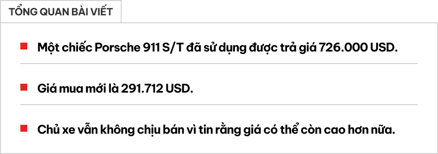 Được trả giá gấp đôi mua mới nhưng chủ nhân chiếc Porsche 911 này vẫn từ chối không bán- Ảnh 1.