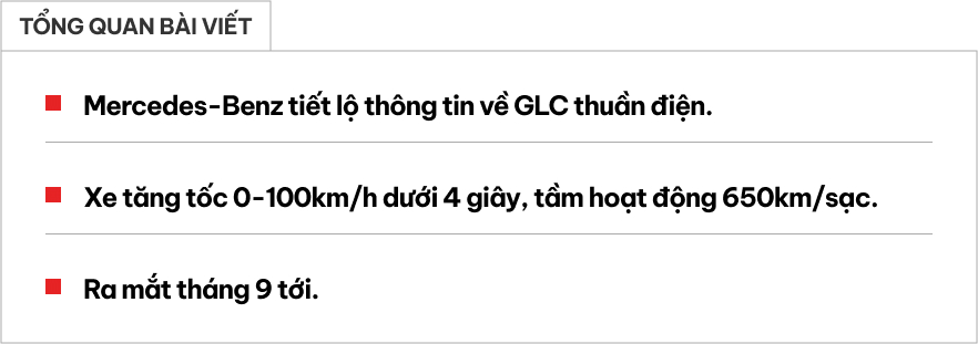 Mercedes-Benz GLC thuần điện lộ ảnh: Tăng tốc như siêu xe, ra mắt tháng 9 tới, chạy khứ hồi TP HCM - Đà Lạt không cần sạc- Ảnh 1. Mercedes-Benz GLC thuần điện lộ ảnh: Tăng tốc như siêu xe, ra mắt tháng 9 tới, chạy khứ hồi TP HCM - Đà Lạt không cần sạc- Ảnh 1.