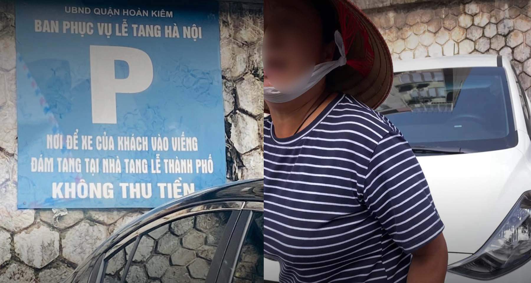 Mắng chửi, đòi thu tiền đỗ xe tại vỉa hè nhà tang lễ ở Hà Nội, người phụ nữ lập tức- Ảnh 1. Mắng chửi, đòi thu tiền đỗ xe tại vỉa hè nhà tang lễ ở Hà Nội, người phụ nữ lập tức- Ảnh 1.