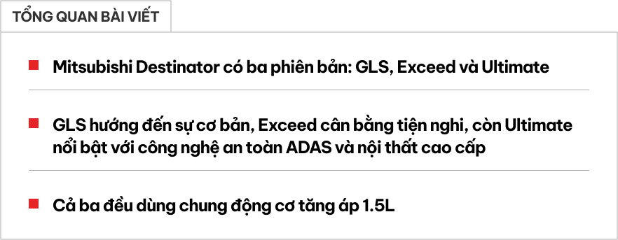 Đây là sự khác biệt giữa 3 bản Mitsubishi Destinator mà khách Việt có thể tham khảo trước khi chốt cọc- Ảnh 1. Đây là sự khác biệt giữa 3 bản Mitsubishi Destinator mà khách Việt có thể tham khảo trước khi chốt cọc- Ảnh 1.