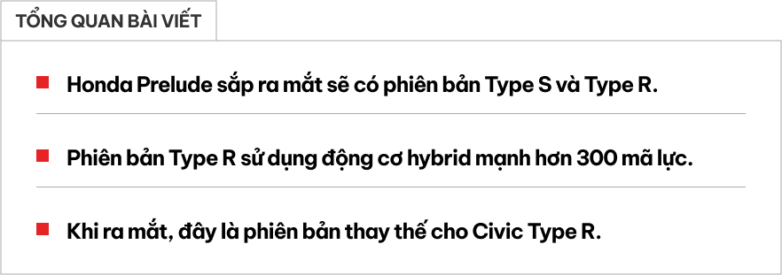 Honda sắp có xe mới thay thế Civic Type R: Động cơ hybrid mạnh hơn 300 mã lực, bỏ hộp số sàn- Ảnh 1. Honda sắp có xe mới thay thế Civic Type R: Động cơ hybrid mạnh hơn 300 mã lực, bỏ hộp số sàn- Ảnh 1.