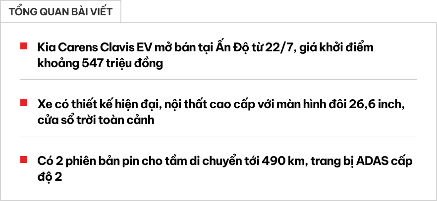 Kia Carens bản điện giá quy đổi gần 550 triệu đồng mở bán từ hôm nay, có cơ hội về Việt Nam khi xe xăng sắp bị hạn chế- Ảnh 1. Kia Carens bản điện giá quy đổi gần 550 triệu đồng mở bán từ hôm nay, có cơ hội về Việt Nam khi xe xăng sắp bị hạn chế- Ảnh 1.
