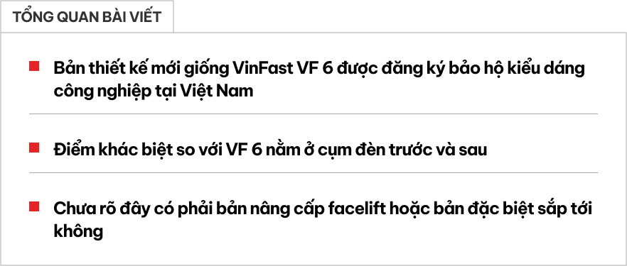 Người định mua VinFast VF 6 sẽ thích điều này: Bản thiết kế mới đăng ký tại Việt Nam, cùng tác giả với Limo Green, Minio Green- Ảnh 1. Người định mua VinFast VF 6 sẽ thích điều này: Bản thiết kế mới đăng ký tại Việt Nam, cùng tác giả với Limo Green, Minio Green- Ảnh 1.