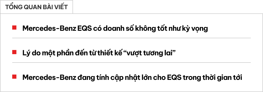 Mercedes-Benz EQS không bán tốt như kỳ vọng, sếp hãng thừa nhận lý do vì thiết kế... đi trước thời đại quá xa- Ảnh 1. Mercedes-Benz EQS không bán tốt như kỳ vọng, sếp hãng thừa nhận lý do vì thiết kế... đi trước thời đại quá xa- Ảnh 1.