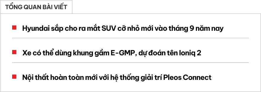 Hyundai làm thêm SUV nhỏ mới: Có thể cùng cỡ Venue, thiết kế nội thất hoàn toàn mới, ra mắt năm nay- Ảnh 1. Hyundai làm thêm SUV nhỏ mới: Có thể cùng cỡ Venue, thiết kế nội thất hoàn toàn mới, ra mắt năm nay- Ảnh 1.