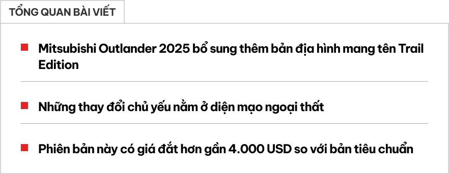 Thêm hơn 100 triệu đồng so với bản 'base', chiếc Mitsubishi Outlander này có nhiều điểm hút dân phượt: Mâm lốp địa hình, giá nóc xịn, logo độc quyền- Ảnh 1. Thêm hơn 100 triệu đồng so với bản 'base', chiếc Mitsubishi Outlander này có nhiều điểm hút dân phượt: Mâm lốp địa hình, giá nóc xịn, logo độc quyền- Ảnh 1.