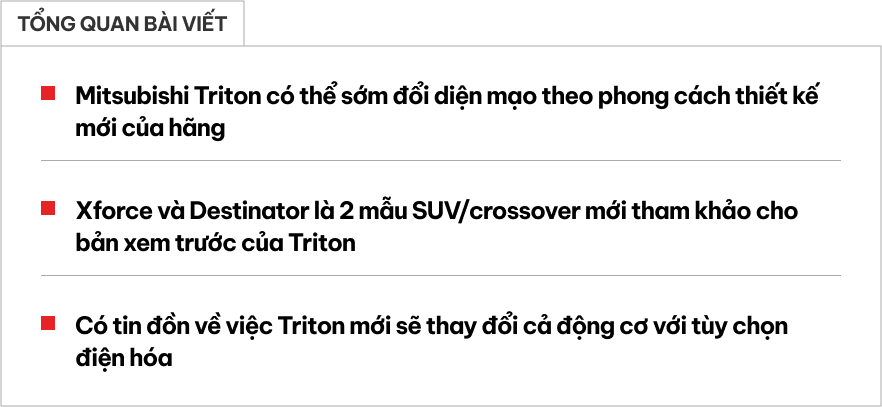 Mitsubishi Triton mới mà nâng cấp thế này thì dễ hot hơn khi về Việt Nam: Mượn thiết kế Destinator, nội thất ‘đã mắt’ hơn- Ảnh 1.