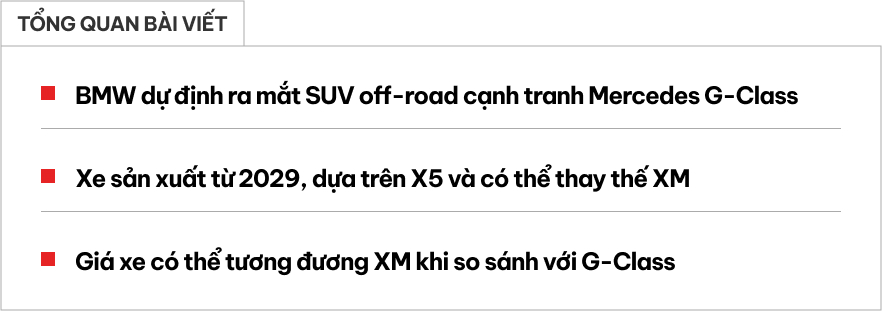 Mercedes-Benz G-Class sắp có đối thủ mới phát triển từ BMW X5- Ảnh 1.