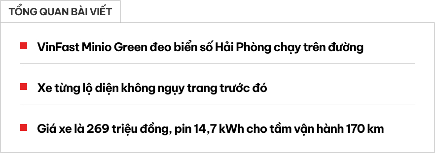 VinFast Minio Green bị bắt gặp đang ‘bon bon’ trên phố: Xe nhỏ nhưng dáng cao, để lộ chi tiết không đề cập trong bảng thông số- Ảnh 1.