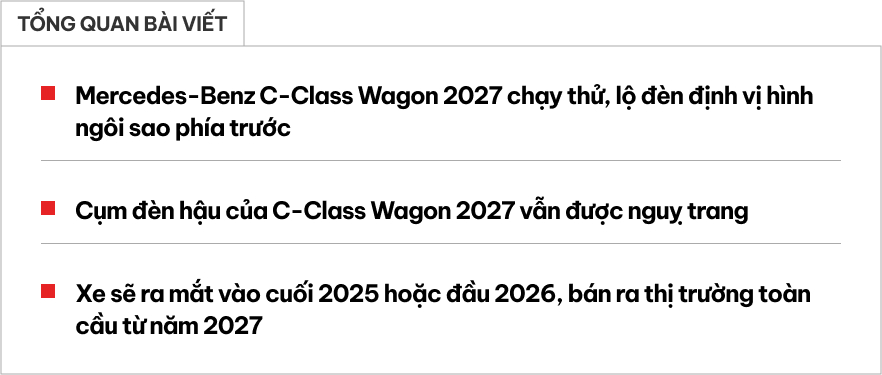 Mercedes-Benz C-Class 2027 lộ chạy thử bản thực dụng nhưng kén khách Việt: Đèn LED mới, dễ nâng cấp cả công nghệ bên trong- Ảnh 1. Mercedes-Benz C-Class 2027 lộ chạy thử bản thực dụng nhưng kén khách Việt: Đèn LED mới, dễ nâng cấp cả công nghệ bên trong- Ảnh 1.