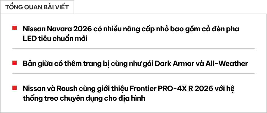 Nissan Navara 2026 ra mắt: Thêm tiện nghi, bổ sung bản địa hình cực chất đấu Ford Ranger Raptor, nhưng vẫn thua đối thủ ở một điểm- Ảnh 1. Nissan Navara 2026 ra mắt: Thêm tiện nghi, bổ sung bản địa hình cực chất đấu Ford Ranger Raptor, nhưng vẫn thua đối thủ ở một điểm- Ảnh 1.