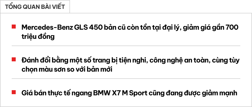 Lựa chọn Mercedes-Benz GLS tiết kiệm 1 tỷ đồng cho khách Việt: Giá thực tế hơn 4,7 tỷ ngang X7, đánh đổi một số trang bị, tùy chọn- Ảnh 1. Lựa chọn Mercedes-Benz GLS tiết kiệm 1 tỷ đồng cho khách Việt: Giá thực tế hơn 4,7 tỷ ngang X7, đánh đổi một số trang bị, tùy chọn- Ảnh 1.