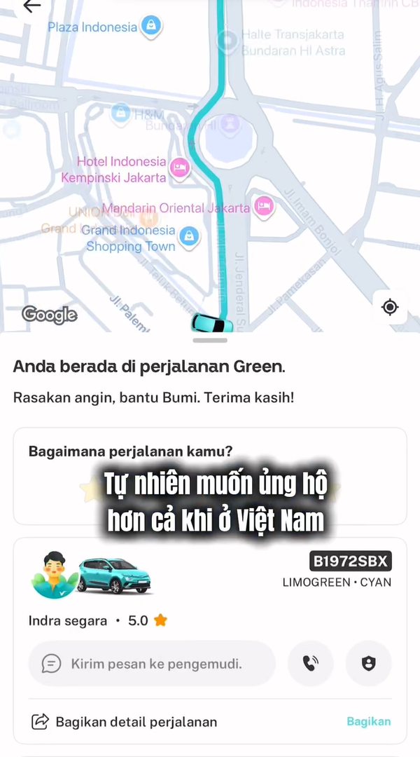 Nghe TikToker Việt review đi Xanh SM tại Indonesia: Rẻ hơn các dịch vụ xe khác- Ảnh 3.