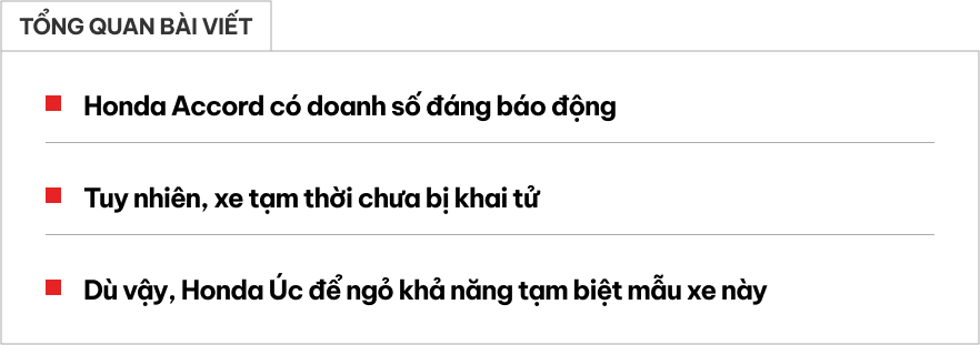 Đây là lý Honda Accord bán ít hơn cả siêu xe nhưng không bị khai tử, song ngày tháng đó có thể không còn kéo dài- Ảnh 1.