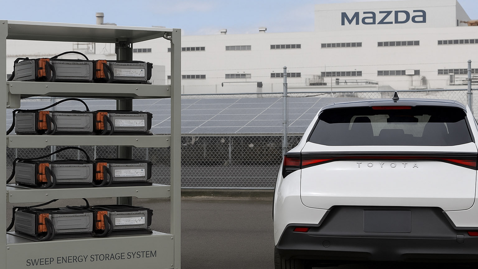 Toyota gom 'pin rác' để phát điện cho… nhà máy Mazda: Có ưu điểm cực lớn 'ăn đứt' hệ thống tương tự từ Tesla- Ảnh 1. Toyota gom 'pin rác' để phát điện cho… nhà máy Mazda: Có ưu điểm cực lớn 'ăn đứt' hệ thống tương tự từ Tesla- Ảnh 1.